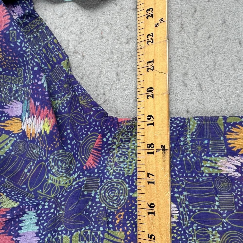 Catherine Andre Button Up Shirt 38 Purple‎ Art To Wear Lightweight Palette - Picture 15 of 16